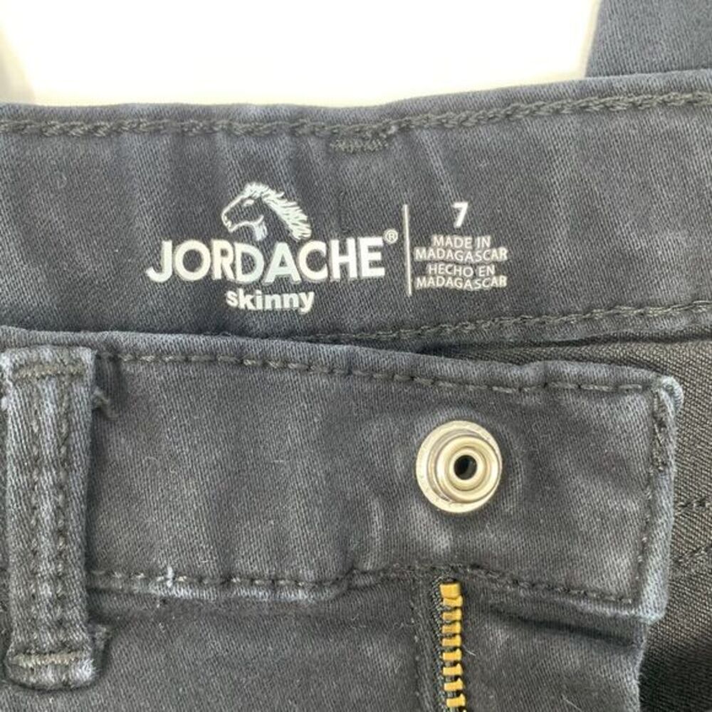 Jordache Black Skinny‎ Stretch Girl's Jeans Size 7 - Picture 6 of 9